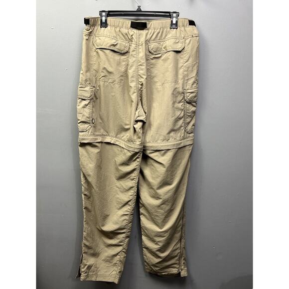 REI Pants Large 35x33 Beige Cargo Convertible Nylon UPF 50+ Outdoor Gorpcore - Picture 2 of 9